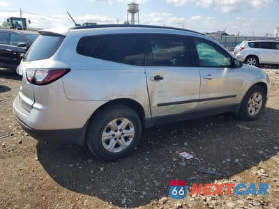 Trzecie zdjęcie samochodu z tyłu: 2014 CHEVROLET TRAVERSE LS VIN:1GNKRFKD0EJ329016 - miniatura