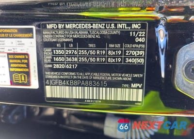 Zdjęcie 10 z 10 samochodu: 2023 MERCEDES-BENZ GLE 350 4MATIC VIN:4JGFB4KB8PA883615 - miniatura