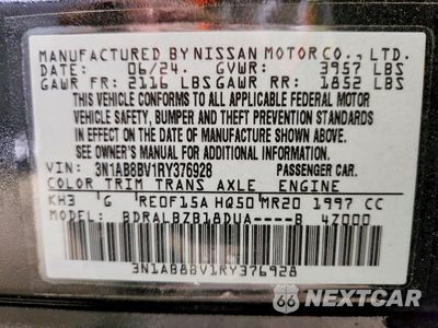 Zdjęcie 12 z 12 samochodu: 2024 NISSAN SENTRA S VIN:3N1AB8BV1RY376928 - miniatura