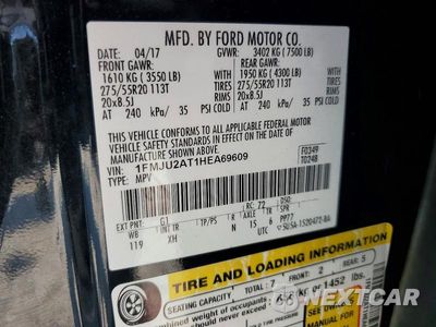 Zdjęcie 13 z 13 samochodu: 2017 FORD EXPEDITION LIMITED VIN:1FMJU2AT1HEA69609 - miniatura
