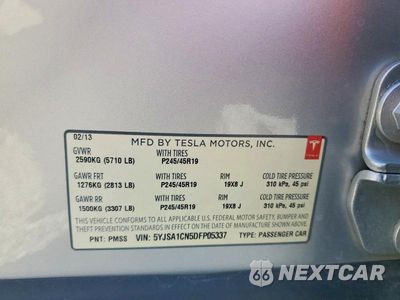 Zdjęcie 12 z 12 samochodu: 2013 TESLA MODEL S VIN:5YJSA1CN5DFP05337 - miniatura