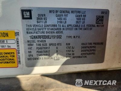 Zdjęcie 13 z 13 samochodu: 2014 CHEVROLET TRAVERSE LS VIN:1GNKRFED8EJ191902 - miniatura