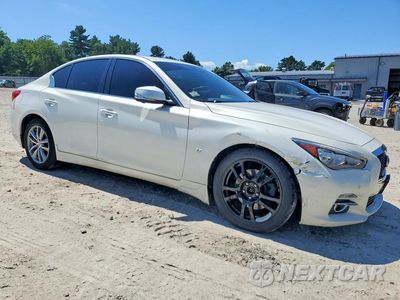 Czwarte zdjęcie samochodu z boku: 2014 INFINITI Q50 PREMIUM VIN:JN1BV7AR4EM704527 - miniatura