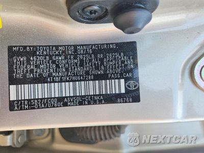 Zdjęcie 12 z 12 samochodu: 2017 TOYOTA CAMRY LE VIN:4T1BF1FK7HU647288 - miniatura