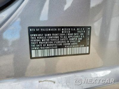 Zdjęcie 12 z 12 samochodu: 2019 VOLKSWAGEN JETTA S VIN:3VWN57BU2KM252409 - miniatura
