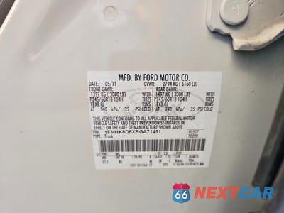 Zdjęcie 13 z 13 samochodu: 2011 FORD EXPLORER XLT VIN:1FMHK8D8XBGA71451 - miniatura