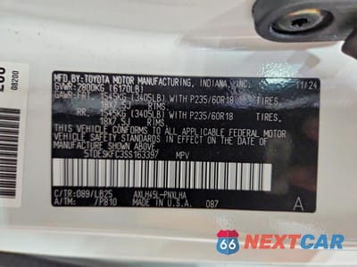 Zdjęcie 14 z 14 samochodu: 2025 TOYOTA SIENNA PLATINUM 7-PASSENGER VIN:5TDESKFC3SS163397 - miniatura