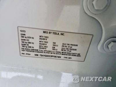 Zdjęcie 12 z 12 samochodu: 2023 TESLA MODEL Y VIN:7SAYGDEE3PF967484 - miniatura