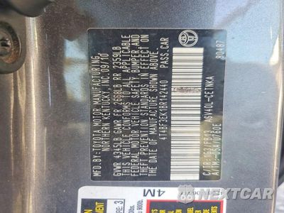 Zdjęcie 12 z 12 samochodu: 2011 TOYOTA CAMRY LE VIN:4T4BF3EK1BR142440 - miniatura