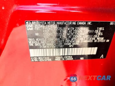 Zdjęcie 12 z 12 samochodu: 2014 TOYOTA RAV4 XLE VIN:2T3WFREV1EW127067 - miniatura