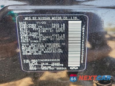 Zdjęcie 13 z 13 samochodu: 2024 INFINITI QX80 PREMIUM SELECT VIN:JN8AZ2AE6R9330528 - miniatura