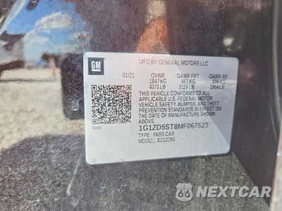 Zdjęcie 12 z 12 samochodu: 2021 CHEVROLET MALIBU LT VIN:1G1ZD5ST8MF067523 - miniatura