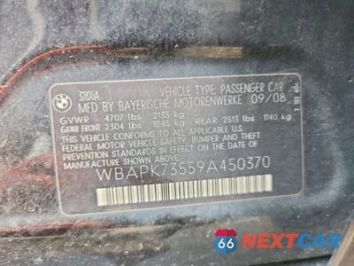 Zdjęcie 12 z 12 samochodu: 2009 BMW 328 XI VIN:WBAPK73559A450370 - miniatura