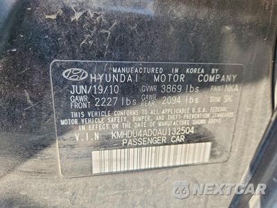 Zdjęcie 12 z 12 samochodu: 2010 HYUNDAI ELANTRA GLS VIN:KMHDU4AD0AU132504 - miniatura