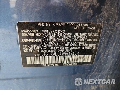 Zdjęcie 12 z 12 samochodu: 2021 SUBARU FORESTER VIN:JF2SKADCXMH517473 - miniatura