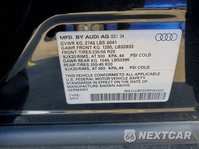 Zdjęcie 14 z 14 samochodu: 2024 AUDI Q4 E-TRON PREMIUM PLUS VIN:WA1LUBFZ2RP054563 - miniatura