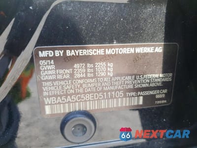 Zdjęcie 12 z 12 samochodu: 2014 BMW 528 I VIN:WBA5A5C58ED511105 - miniatura