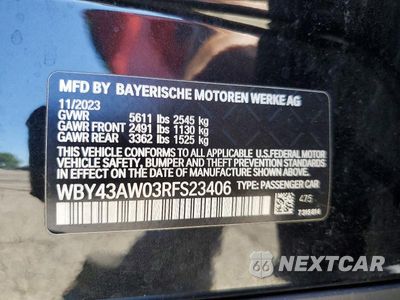 Zdjęcie 13 z 13 samochodu: 2024 BMW I4 EDRIVE 35 VIN:WBY43AW03RFS23406 - miniatura