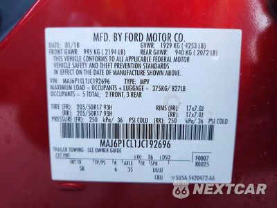 Zdjęcie 12 z 12 samochodu: 2018 FORD ECOSPORT SES VIN:MAJ6P1CL1JC192696 - miniatura