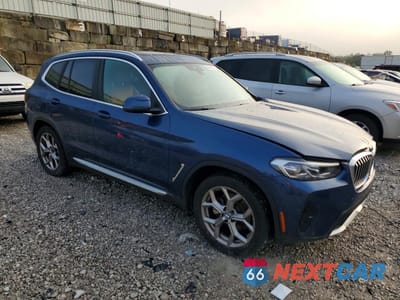 Czwarte zdjęcie samochodu z boku: 2022 BMW X3 XDRIVE30I VIN:5UX53DP02N9N10569 - miniatura