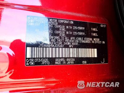 Zdjęcie 13 z 13 samochodu: 2021 TOYOTA VENZA LIMITED VIN:JTEAAAAH5MJ035687 - miniatura