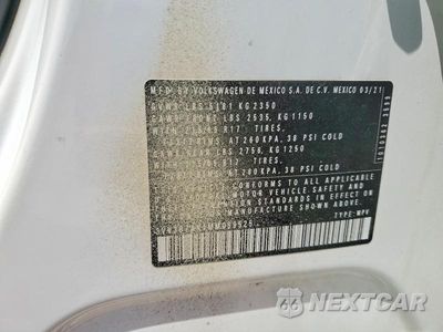 Zdjęcie 12 z 12 samochodu: 2021 VOLKSWAGEN TIGUAN SE VIN:3VV3B7AX1MM099525 - miniatura