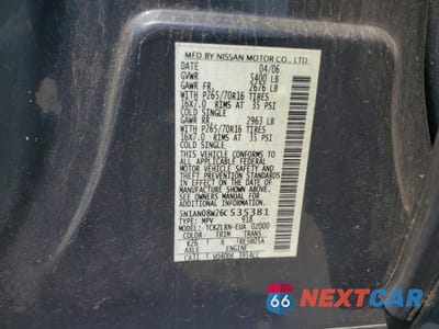 Zdjęcie 13 z 13 samochodu: 2006 NISSAN XTERRA X VIN:5N1AN08W26C535381 - miniatura