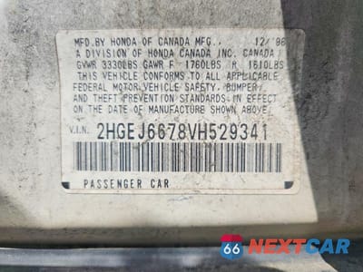 Zdjęcie 13 z 13 samochodu: 1997 HONDA CIVIC LX VIN:2HGEJ6678VH529341 - miniatura