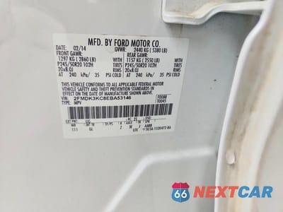 Zdjęcie 12 z 12 samochodu: 2014 FORD EDGE LIMITED VIN:2FMDK3KC8EBA53146 - miniatura