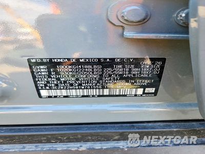 Zdjęcie 12 z 12 samochodu: 2026 HONDA HR-V SPORT VIN:3CZRZ2H58TM761556 - miniatura