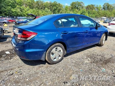 Trzecie zdjęcie samochodu z tyłu: 2015 HONDA CIVIC LX VIN:19XFB2F5XFE215517 - miniatura