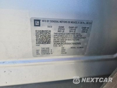 Zdjęcie 12 z 12 samochodu: 2019 CHEVROLET BLAZER 2LT VIN:3GNKBGRS6KS642581 - miniatura