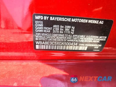 Zdjęcie 13 z 13 samochodu: 2016 BMW 328 XI SULEV VIN:WBA8E3C5XGK500434 - miniatura