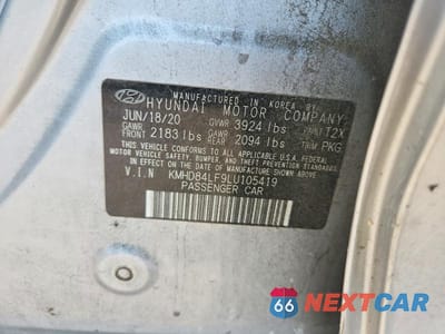 Zdjęcie 13 z 13 samochodu: 2020 HYUNDAI ELANTRA SEL VIN:KMHD84LF9LU105419 - miniatura