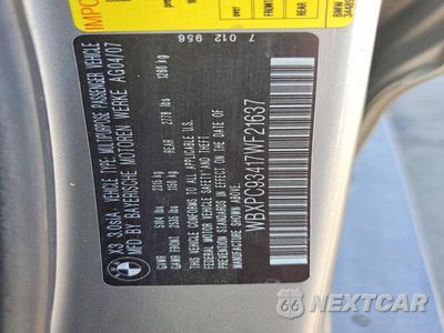 Zdjęcie 13 z 13 samochodu: 2007 BMW X3 3.0SI VIN:WBXPC93417WF21637 - miniatura