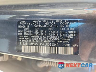 Zdjęcie 12 z 12 samochodu: 2020 HYUNDAI KONA ULTIMATE VIN:KM8K53A5XLU513545 - miniatura