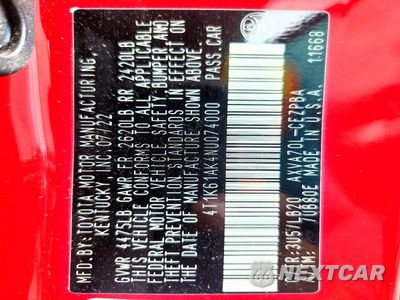 Zdjęcie 12 z 12 samochodu: 2022 TOYOTA CAMRY XSE VIN:4T1K61AK4NU074000 - miniatura