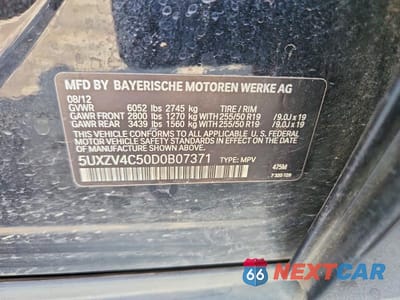 Zdjęcie 13 z 13 samochodu: 2013 BMW X5 XDRIVE35I VIN:5UXZV4C50D0B07371 - miniatura