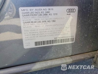 Zdjęcie 13 z 13 samochodu: 2017 AUDI Q5 PREMIUM PLUS VIN:WA1M2AFP9HA044939 - miniatura