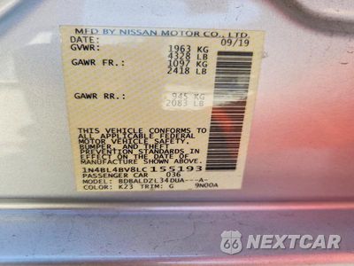 Zdjęcie 13 z 13 samochodu: 2020 NISSAN ALTIMA S VIN:1N4BL4BV8LC155193 - miniatura