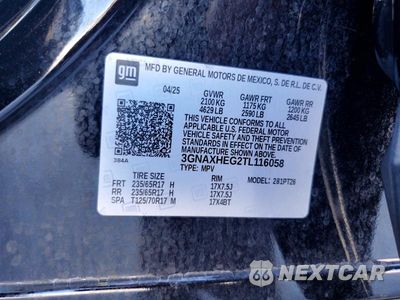 Zdjęcie 14 z 14 samochodu: 2026 CHEVROLET EQUINOX LT VIN:3GNAXHEG2TL116058 - miniatura