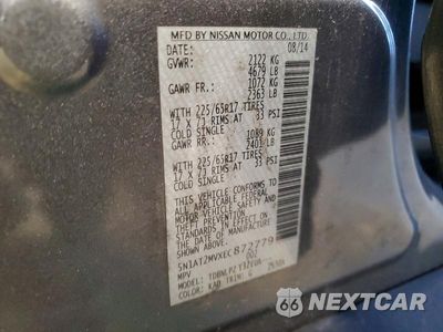 Zdjęcie 14 z 14 samochodu: 2014 NISSAN ROGUE S VIN:5N1AT2MVXEC872779 - miniatura