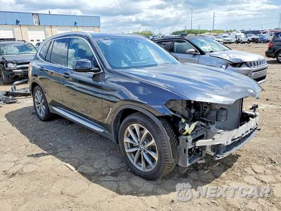 Czwarte zdjęcie samochodu z boku: 2019 BMW X3 XDRIVE30I VIN:5UXTR9C52KLP86852 - miniatura