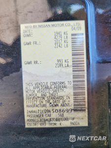 Zdjęcie 12 z 12 samochodu: 2009 NISSAN ALTIMA 2.5 VIN:1N4AL21E09N508699 - miniatura