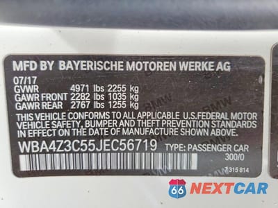 Zdjęcie 12 z 12 samochodu: 2018 BMW 430XI VIN:WBA4Z3C55JEC56719 - miniatura