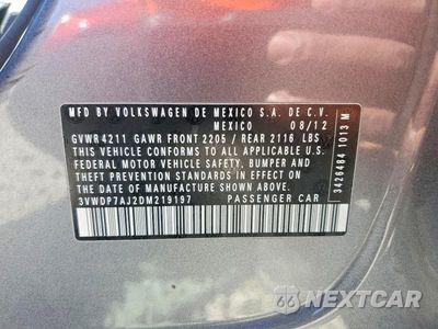 Zdjęcie 12 z 12 samochodu: 2013 VOLKSWAGEN JETTA SE VIN:3VWDP7AJ2DM219197 - miniatura