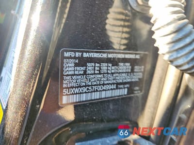 Zdjęcie 12 z 12 samochodu: 2015 BMW X3 XDRIVE28I VIN:5UXWX9C57F0D49944 - miniatura