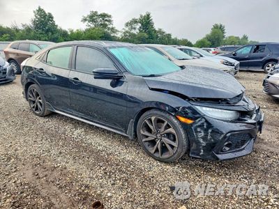 Czwarte zdjęcie samochodu z boku: 2019 HONDA CIVIC SPORT TOURING VIN:SHHFK7H95KU216638 - miniatura