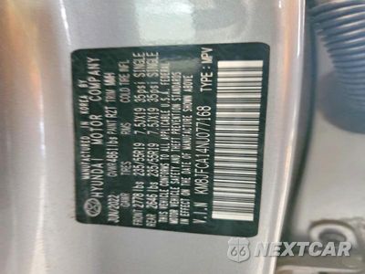 Zdjęcie 14 z 14 samochodu: 2022 HYUNDAI TUCSON SEL CONVENIENCE VIN:KM8JFCA14NU077168 - miniatura