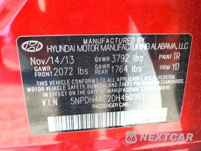 Zdjęcie 12 z 12 samochodu: 2013 HYUNDAI ELANTRA GLS VIN:5NPDH4AE2DH450981 - miniatura